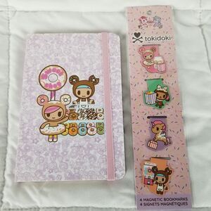 Tokidoki Mini Notebook Donutella Sweet Shop DSS Hard Cover Journal Bookmark Lot